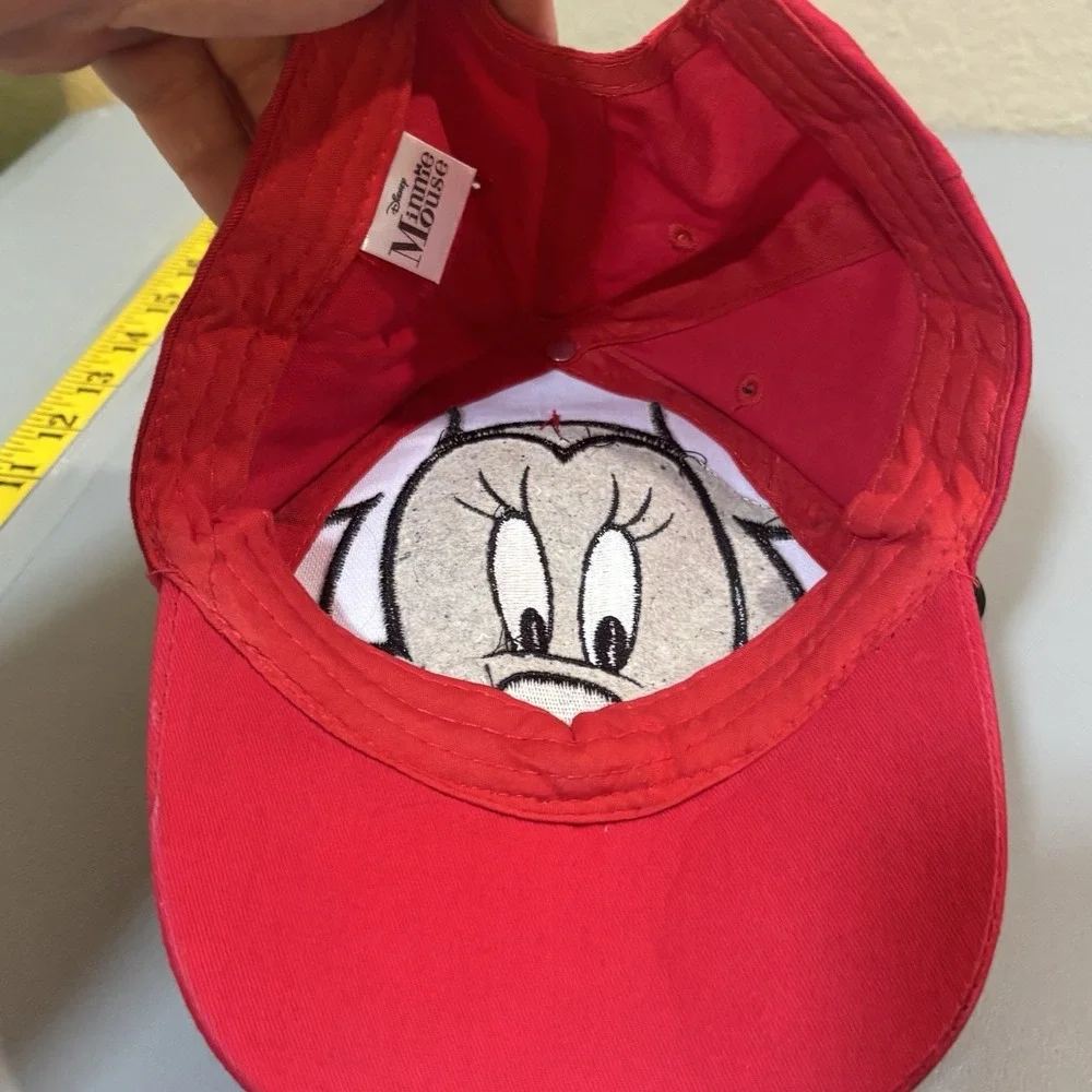 Disney Minnie Mouse Red Hat Cap Youth Kids Adjustable Strapback Gift Travel